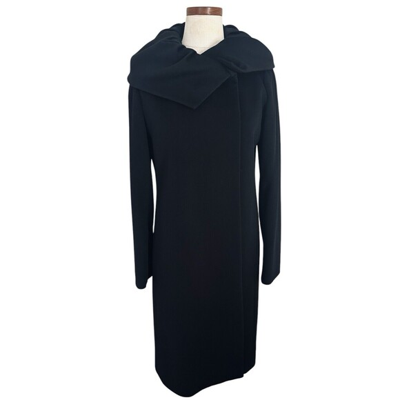 Cinzia Rocca Ing Loro Piana Italy Superfine Wool Coat Lined Black Size 6